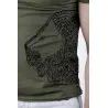 T-shirt vert militaire Lion - MAZIJ