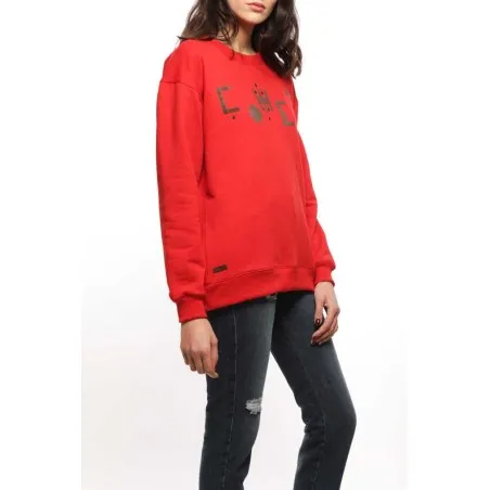 Sweat-shirt rouge oversize - MAZIJ