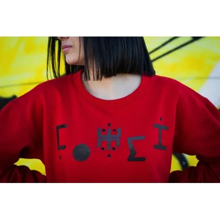 Sweat-shirt rouge oversize - MAZIJ