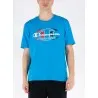 Champion – T-shirt à col rond universel avec logo Champion original – Bleu - CHAMPION