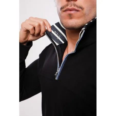 Pull Col Montant Noir - MAZIJ