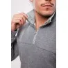 Pull Col Montant Gris - MAZIJ