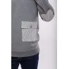 Pull Col Montant Gris - MAZIJ