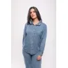 Chemise en Jean – Col Volanté - MAZIJ