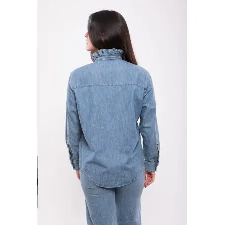 Chemise en Jean – Col Volanté - MAZIJ
