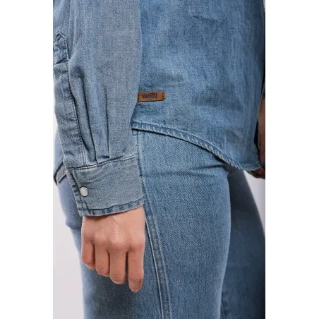 Chemise en Jean – Col Volanté - MAZIJ