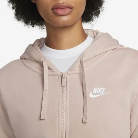 Nike Femme -Sweat à capuche Nike Sportswear Club – Rose Oxford/Blanc - NIKE