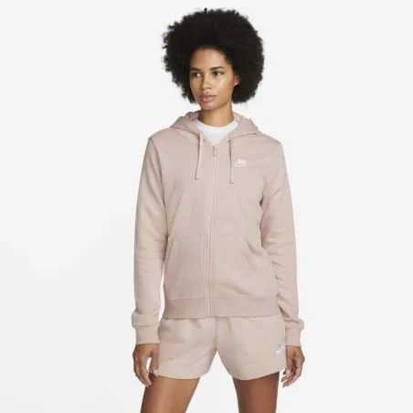 Nike Femme -Sweat à capuche Nike Sportswear Club – Rose Oxford/Blanc - NIKE