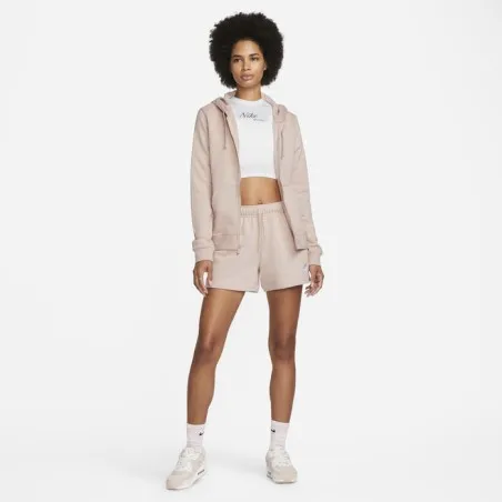 Nike Femme -Sweat à capuche Nike Sportswear Club – Rose Oxford/Blanc - NIKE