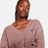 Nike Femme – Sweat-shirt Nike Sportswear Phoenix en polaire – Mauve fumé/noir - NIKE