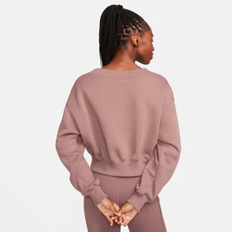 Nike Femme – Sweat-shirt Nike Sportswear Phoenix en polaire – Mauve fumé/noir - NIKE