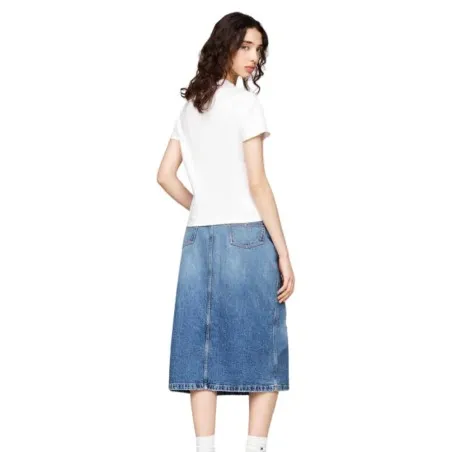 Tommy Jeans – T-shirt ras du cou avec logo universitaire – Blanc - TOMMY JEANS