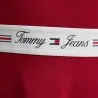 Tommy Jeans – Robe courte évasée à col Perkins – Rouge - TOMMY JEANS