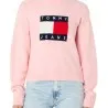 Tommy Jeans – Pull ras du cou en laine stretch Tommy Jeans coupe décontractée – Rose - TOMMY JEANS
