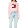 Tommy Jeans – Pull ras du cou en laine stretch Tommy Jeans coupe décontractée – Rose - TOMMY JEANS