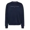 Tommy Jeans – Sweatshirt Essential Linear Logo – Bleu Marine - TOMMY JEANS