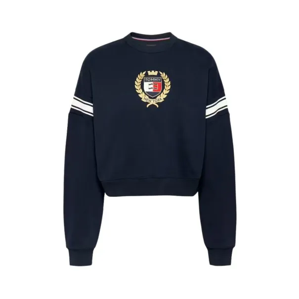 Tommy Jeans – Sweat-shirt Tommy Prep avec logo – Bleu foncé - TOMMY JEANS