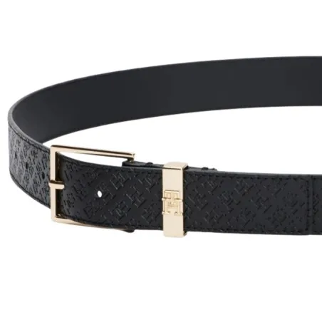 Tommy Jeans – Ceinture en cuir pour femme – NOIR - TOMMY JEANS