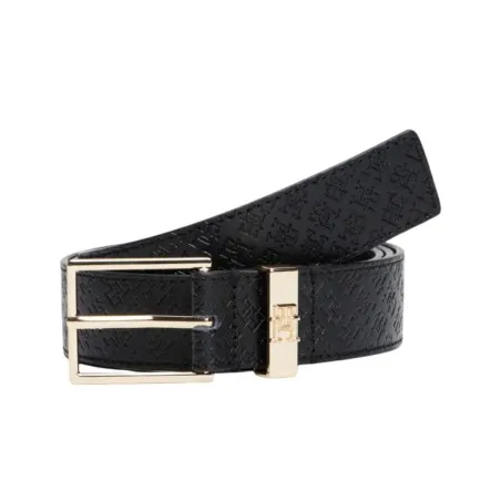 Tommy Jeans – Ceinture en cuir pour femme – NOIR - TOMMY JEANS
