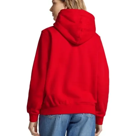 Tommy Jeans – Sweat à Capuche Rouge Femme Tommy Hilfiger Linear – Rouge - TOMMY JEANS