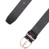 Tommy Jeans – Ceinture Essential en cuir emblématique – Noir - TOMMY JEANS