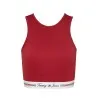 Tommy Jeans – Brassière découpée avec bande logo Tjw – Rouge - TOMMY JEANS