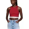 Tommy Jeans – Brassière découpée avec bande logo Tjw – Rouge - TOMMY JEANS