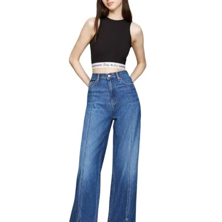Tommy Jeans – Brassière découpée avec bande logo Tjw – Noir - TOMMY JEANS