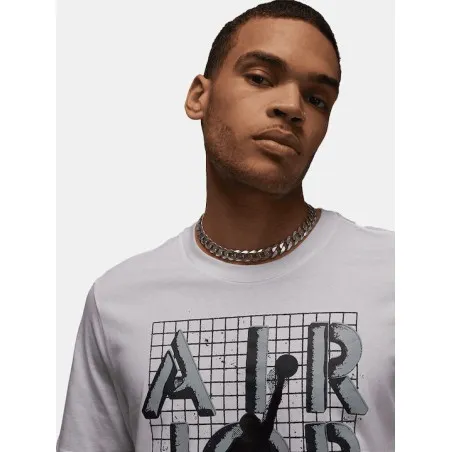 Jordan Homme – T-SHIRT JORDAN MJ BRAND JM STACK SS CREW – Blanc - NIKE