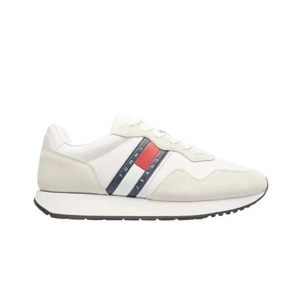 Tommy Jeans – Baskets à crampons à texture mixte – Blanc - TOMMY JEANS