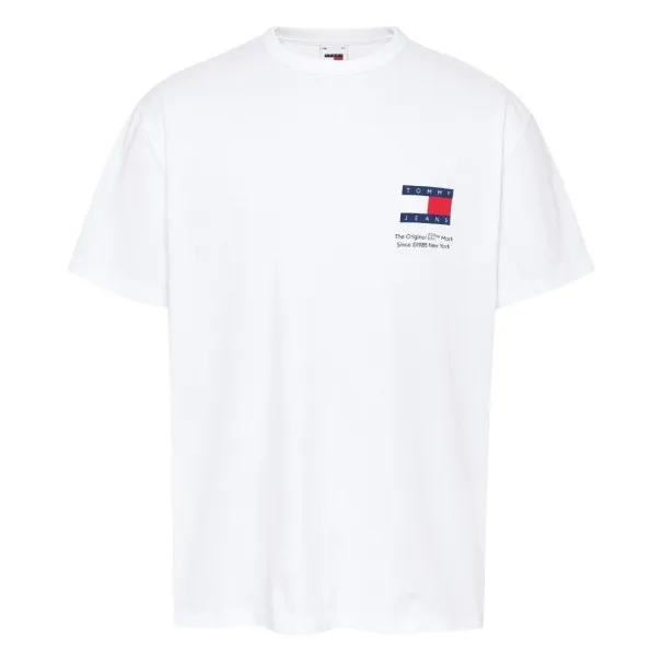 Tommy Jeans – T-shirt ras du cou avec logo – Blanc - TOMMY JEANS