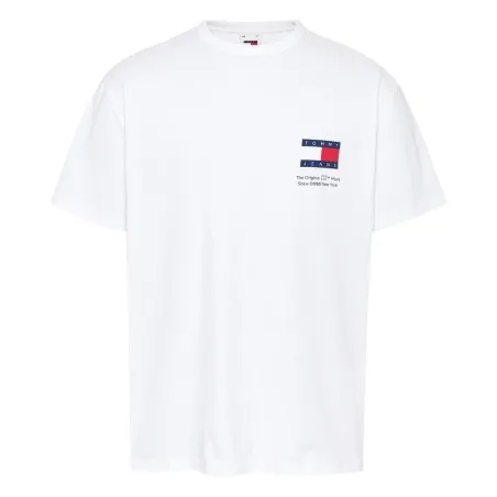 Tommy Jeans – T-shirt ras du cou avec logo – Blanc - TOMMY JEANS