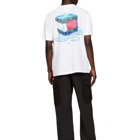 Tommy Jeans – T-shirt ras du cou avec logo – Blanc - TOMMY JEANS