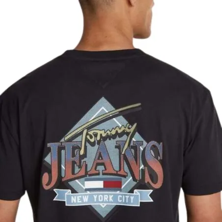 Tommy Jeans – T-shirt Tommy Jeans Diamond pour homme – Noir - TOMMY JEANS