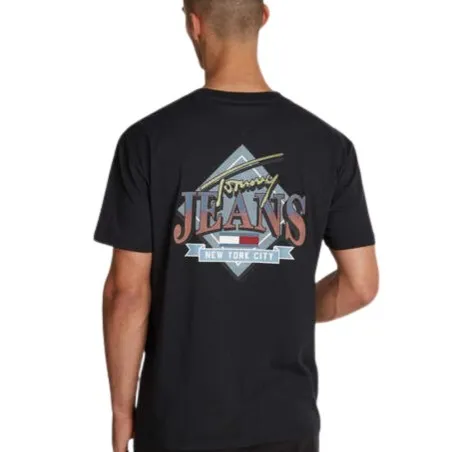 Tommy Jeans – T-shirt Tommy Jeans Diamond pour homme – Noir - TOMMY JEANS