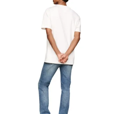 Tommy Jeans – T-shirt coupe régulière brodé Monotype – Blanc - TOMMY JEANS