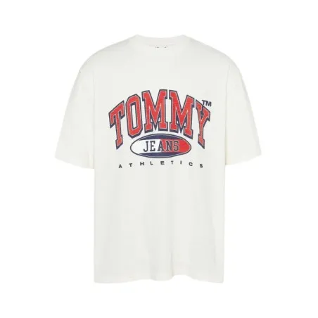 Tommy Jeans – T-shirt basique à logo graphique – Blanc - TOMMY JEANS