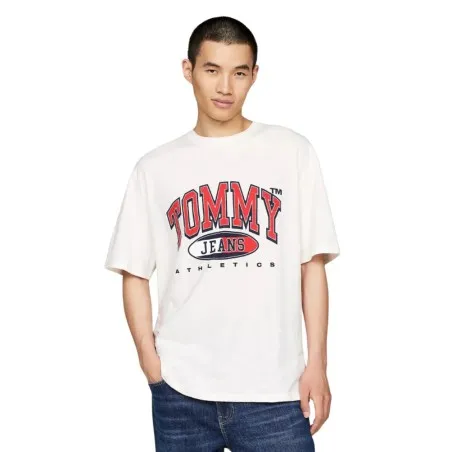 Tommy Jeans – T-shirt basique à logo graphique – Blanc - TOMMY JEANS