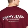 Tommy Jeans – T-shirt à logo dans le dos – deep rouge - TOMMY JEANS