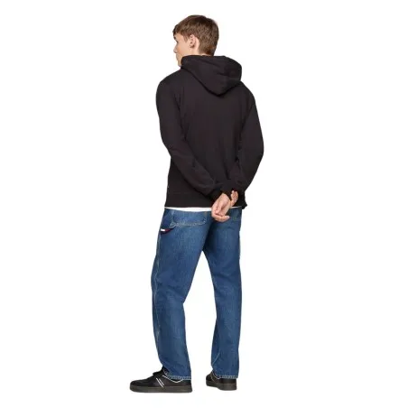 Tommy Jeans – Sweat à capuche coupe standard – Noir - TOMMY JEANS
