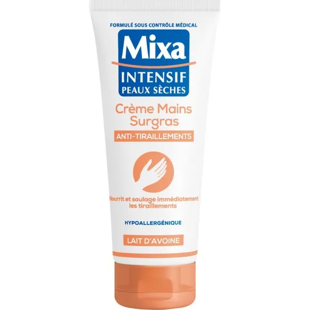 MIXA Intensif Crème mains surgras anti-tiraillements au lait d'avoine peaux sèches - MIXA