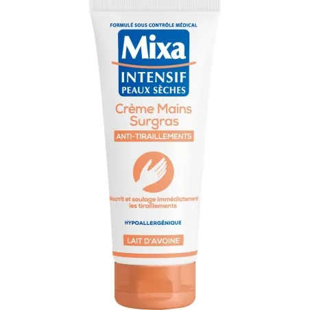 MIXA Intensif Crème mains surgras anti-tiraillements au lait d'avoine peaux sèches - MIXA