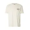 Tommy Jeans – T-shirt à col ras-du-cou et logo signature – Beige - TOMMY JEANS