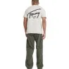 Tommy Jeans – T-shirt à col ras-du-cou et logo signature – Beige - TOMMY JEANS
