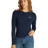 Tommy Jeans – Tommy Jeans TJW SLIM ESSENTIAL LOGO 2 LS EXT – Bleu Foncé - TOMMY JEANS