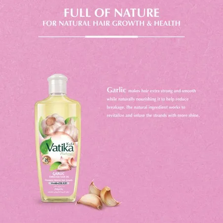 Dabur Amla – Huile Capillaire Enrichie À L’Ail Vatika Naturals - Dabur Amla