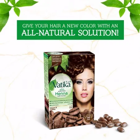 Dabur Amla – Teinture Capillaire Au Henné Vatika Naturals Prune Brun Foncé - Dabur Amla