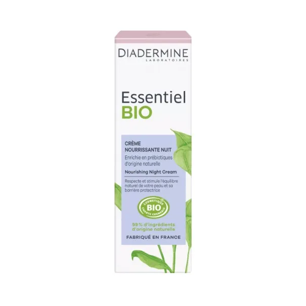 Diadermine – Crème Nourrissante Nuit Hydratant Matifiant Essentiel Bio 50ml - DIADERMINE