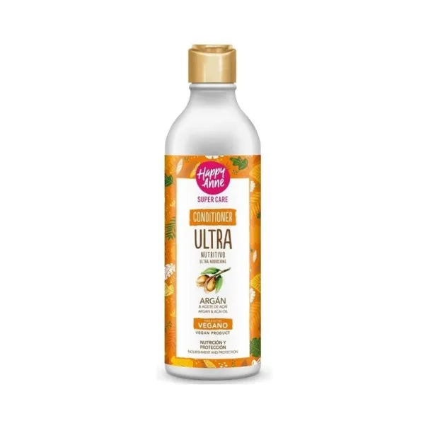 Happy Anne – Après Shampoing À L’Huile D’Argan Et D’Açaï Pour Cheveux Ternes Et Fragilisés 340Mml - HAPPY