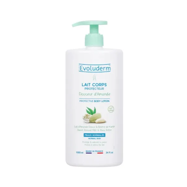 Evoluderm – Lait De Corps Protecteur Amande Douce Et Beurre De Karité 1000Ml - EVOLUDERM